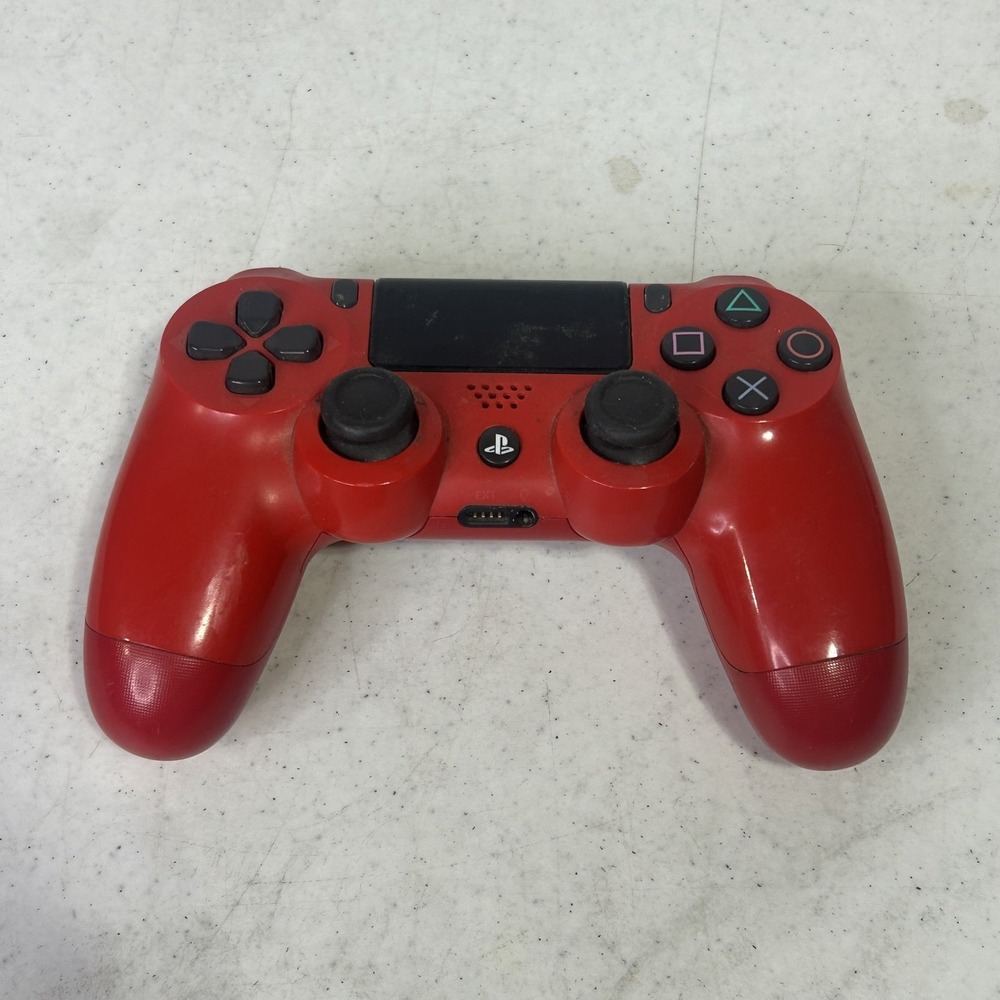 Sony DualShock 4 PS4 Wireless Controller Magma Red CUH-ZCT2U Untested As-Is